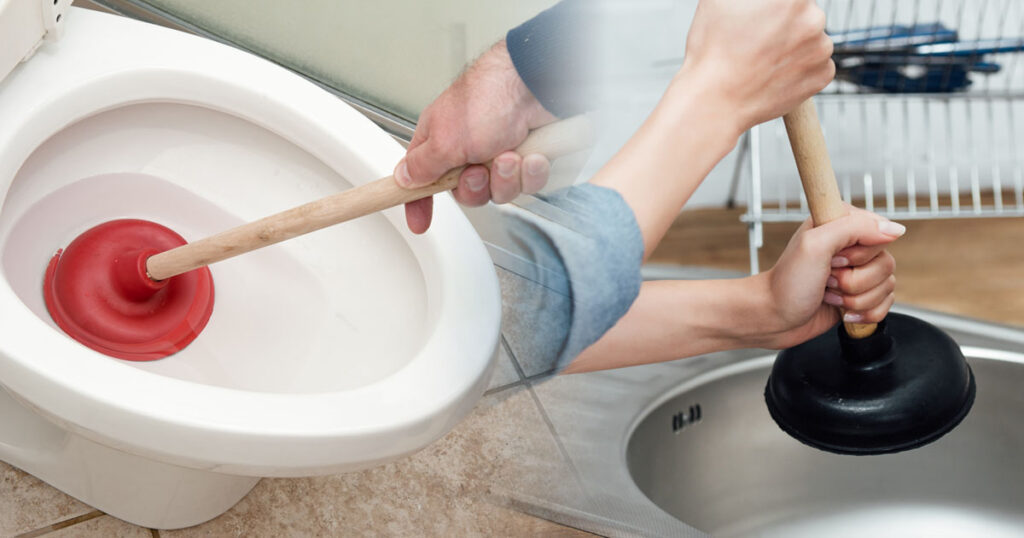 Use a different plunger for the sink or drain_